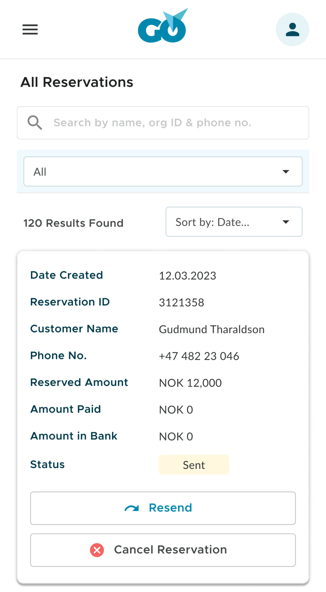Front Payment